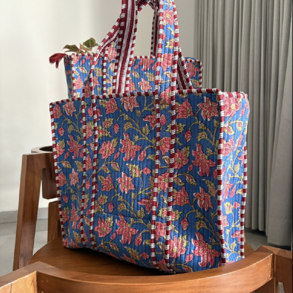 Jaipuri Blockprint Mastani Tote Bag